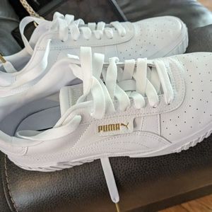 Brand new white leather Puma